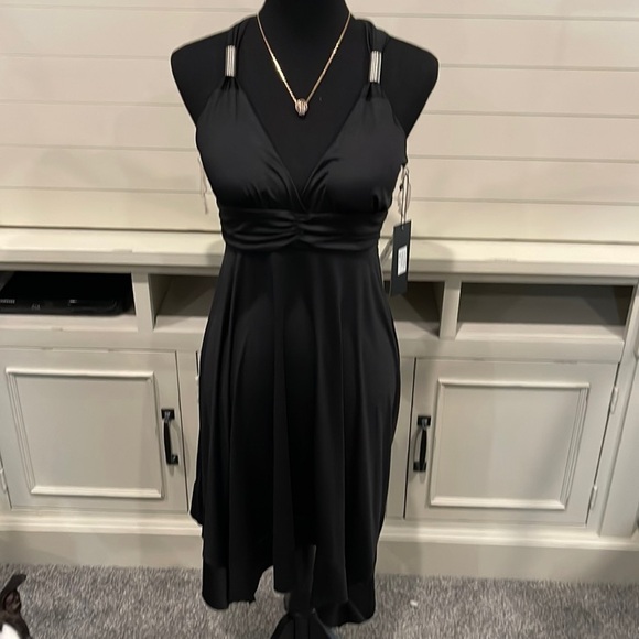 COPY - Gorgeous black dress with silver accents. Ties in the back. Pics don’t s… - Picture 1 of 5